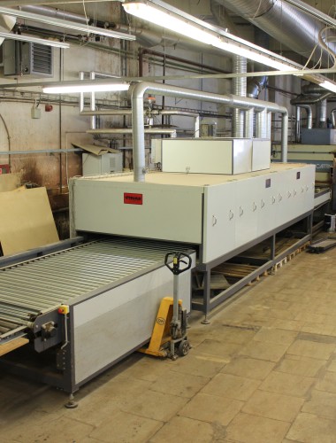 Relocation of the wood component finishing line