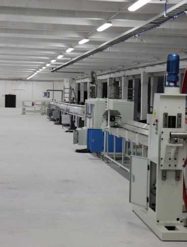 Installation of pipe production lines, along with the delivery and construction of all other necessary components.